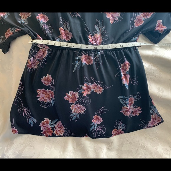 JESSICA SIMPSON SZ Lg FLORAL LOW-CUT BELTED TUNIC - Picture 6 of 15